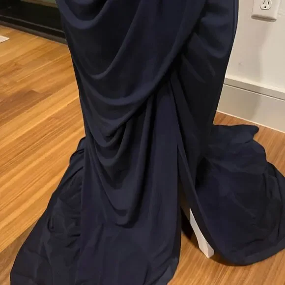 Mac Duggal jersey one shoulder gown size 10 NWOT - Picture 8 of 15